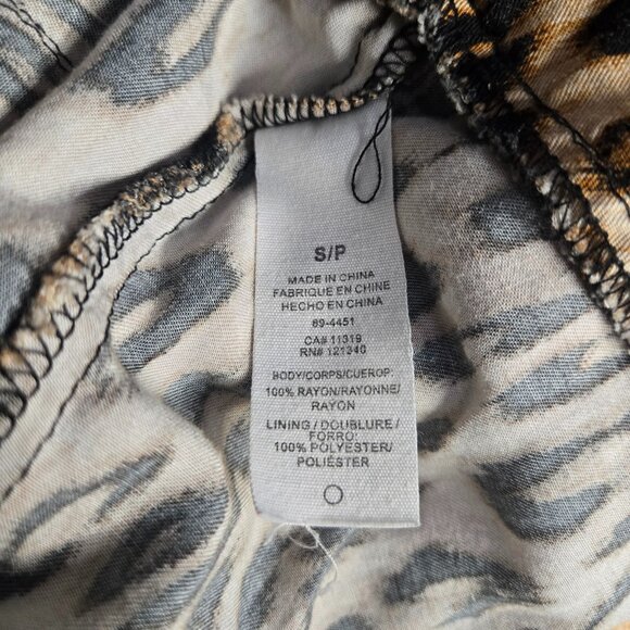 Y2K Leopard Print Blazer Size S Open Front Emo Indie Sleaze Grunge Office Siren - Picture 9 of 9